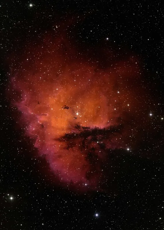 Nebuloasa cosmică roșie adâncă, 50 x 70 cm – poza 2