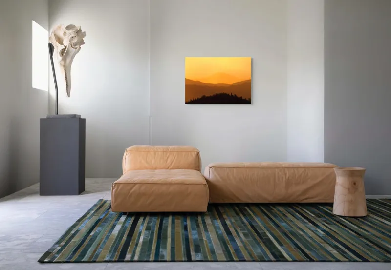 Siluete montane la apus cald, 70 x 50 cm – poza 8