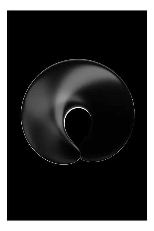 Vortexul Eleganteții în Contrast Negru, 100 x 150 cm