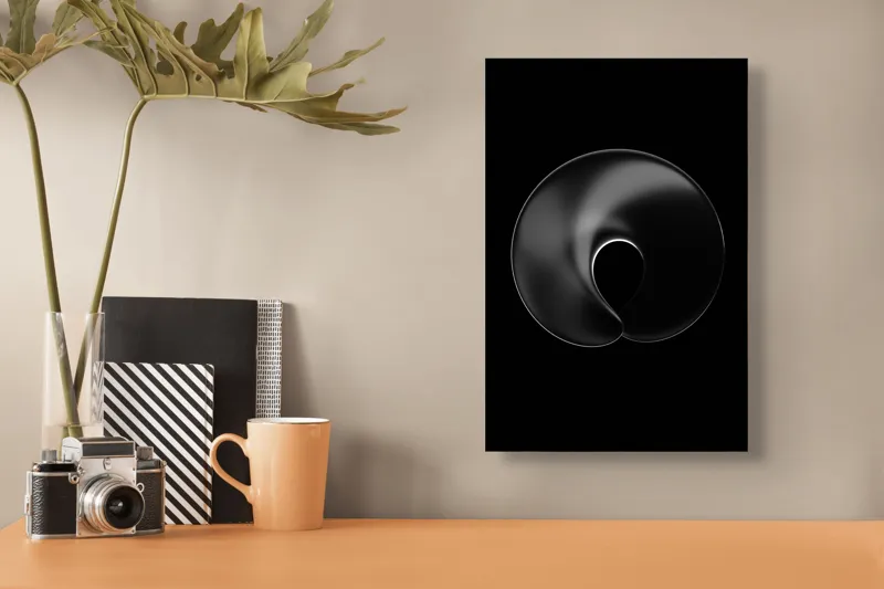 Vortexul Eleganteții în Contrast Negru, 26 x 39 cm – poza 3