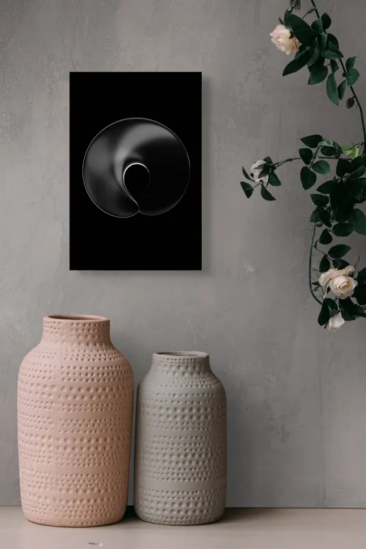 Vortexul Eleganteții în Contrast Negru, 26 x 39 cm – poza 6