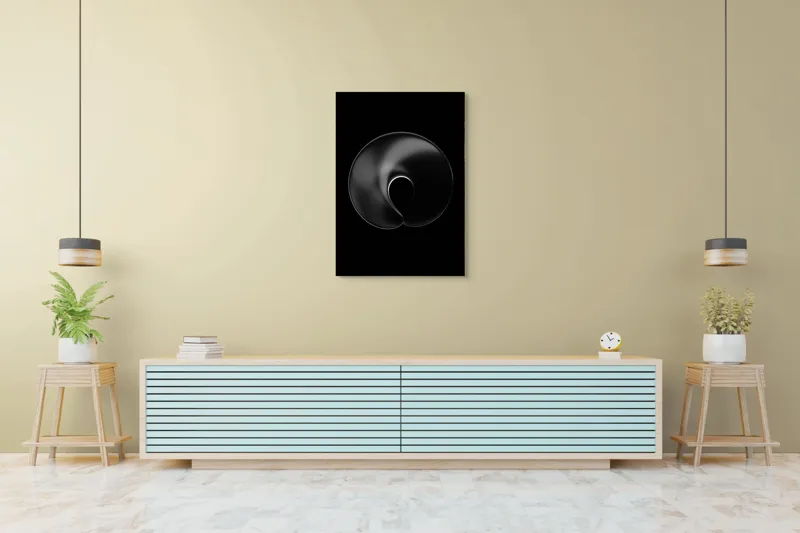 Vortexul Eleganteții în Contrast Negru, 70 x 100 cm – poza 5
