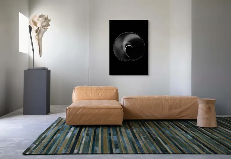 Vortexul Eleganteții în Contrast Negru, 70 x 100 cm – poza 7