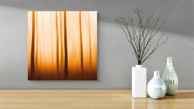 Lumină și umbre în amurg pădure, 50 x 50 cm – poza 3