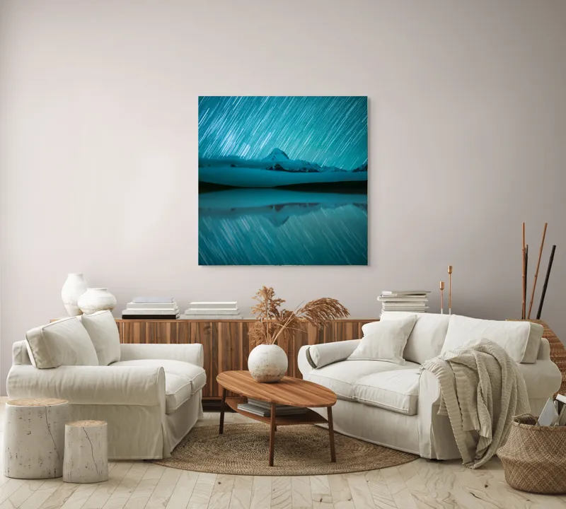 Luminile stelelor peste munți, 100 x 100 cm – poza 3
