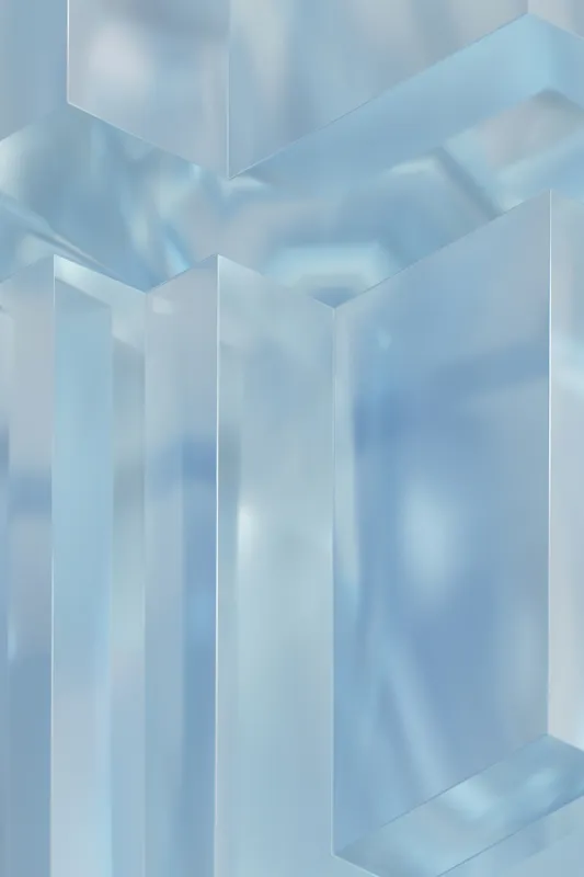 Reflecții geometrice albastru glacial, 26 x 39 cm – poza 2