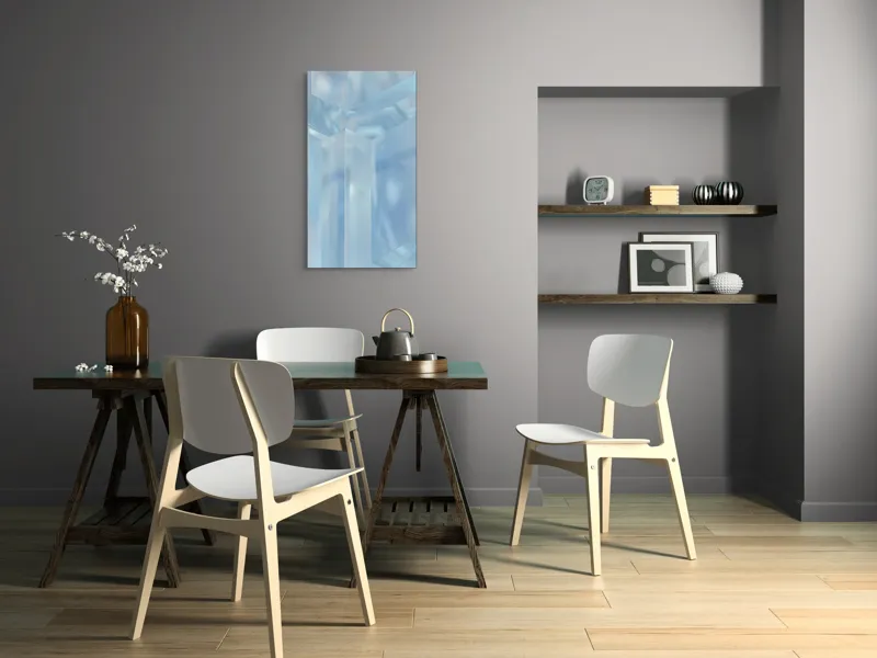 Reflecții geometrice albastru glacial, 50 x 90 cm – poza 4