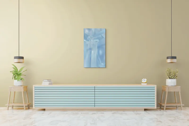 Reflecții geometrice albastru glacial, 50 x 90 cm – poza 6