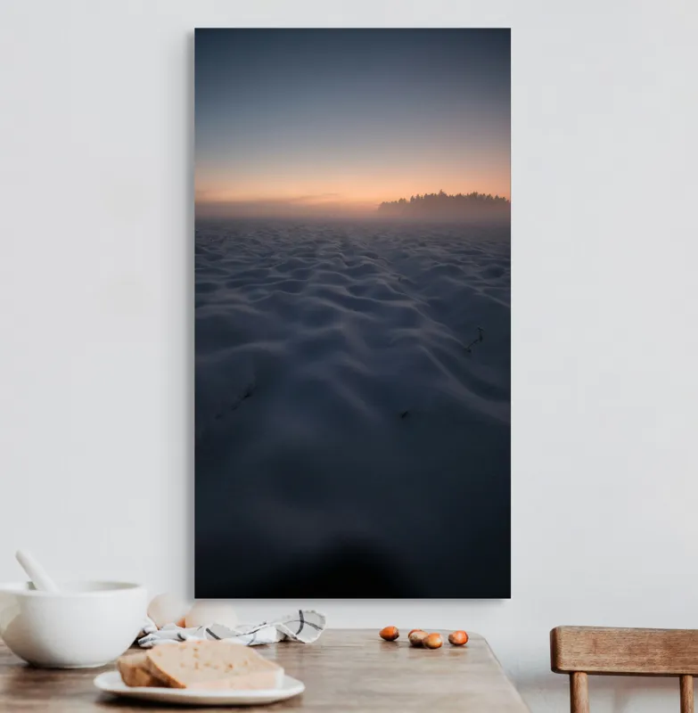 Zori misterioase pe câmpul înzăpezit, 50 x 90 cm – poza 3