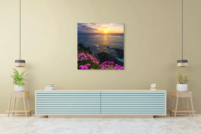 Apus mistic al mării și florilor, 100 x 100 cm – poza 5