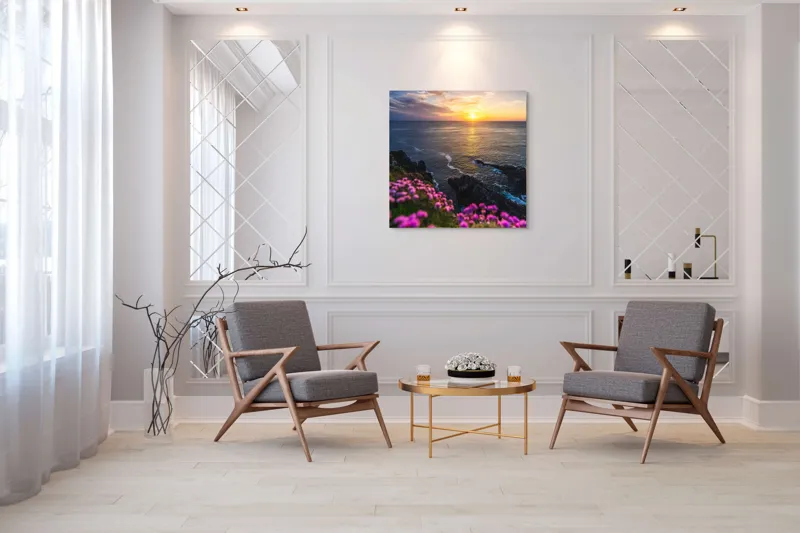 Apus mistic al mării și florilor, 100 x 100 cm – poza 7