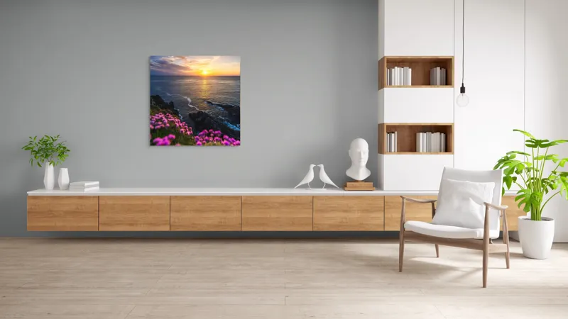 Apus mistic al mării și florilor, 100 x 100 cm – poza 8