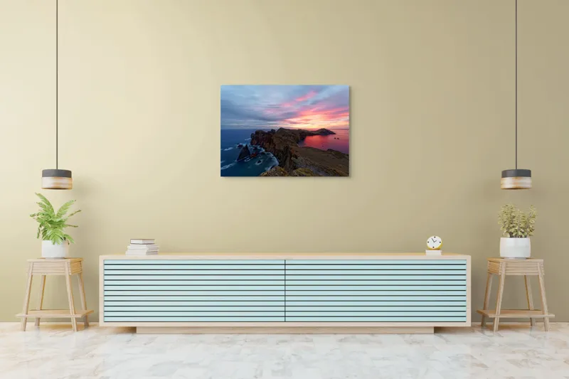 Peisaj marin la apus spectaculos, 100 x 70 cm – poza 4