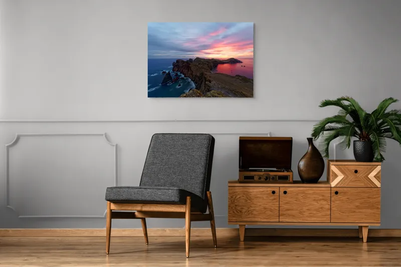 Peisaj marin la apus spectaculos, 100 x 70 cm – poza 8