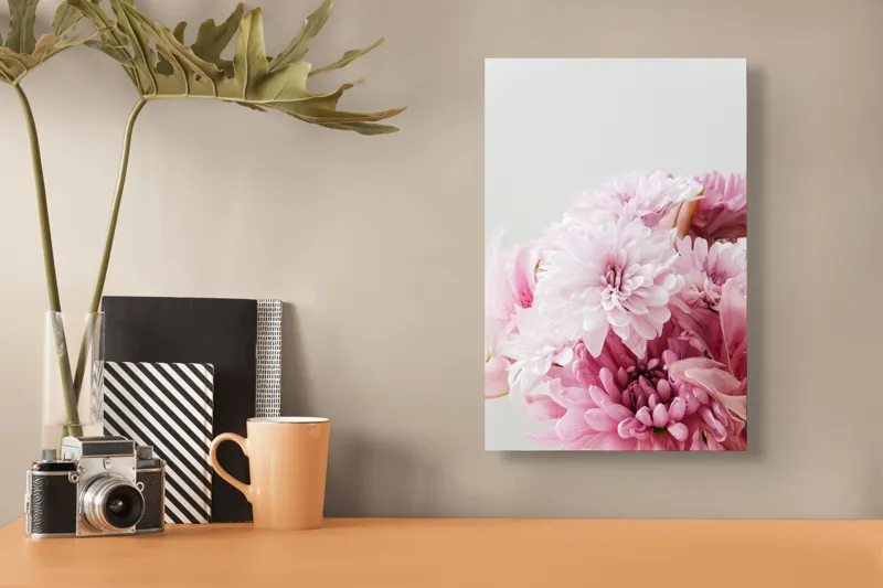 Flori pastel în canvas art modern, 26 x 39 cm – poza 3