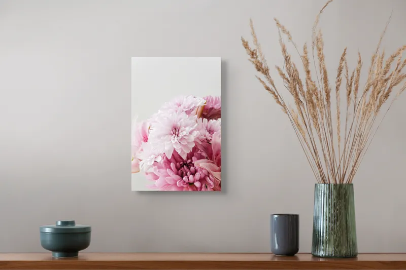 Flori pastel în canvas art modern, 26 x 39 cm – poza 5