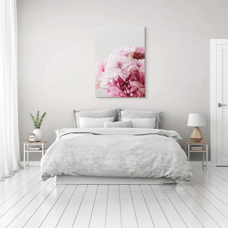 Flori pastel în canvas art modern, 70 x 100 cm – poza 3