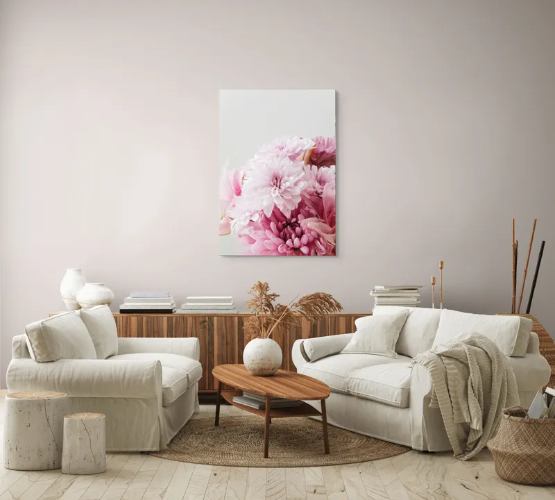 Flori pastel în canvas art modern, 70 x 100 cm – poza 4