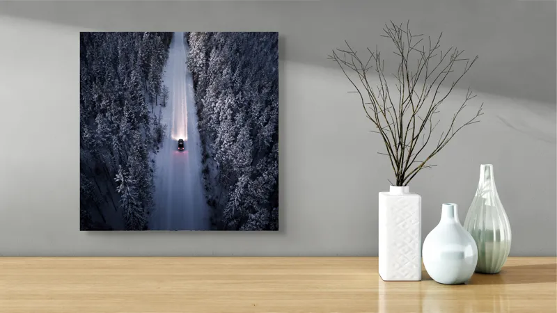 Drumul prin pădurea înghețată, 50 x 50 cm – poza 3