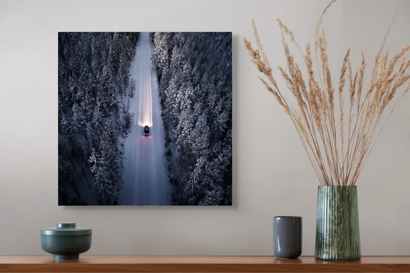 Drumul prin pădurea înghețată, 50 x 50 cm – poza 4