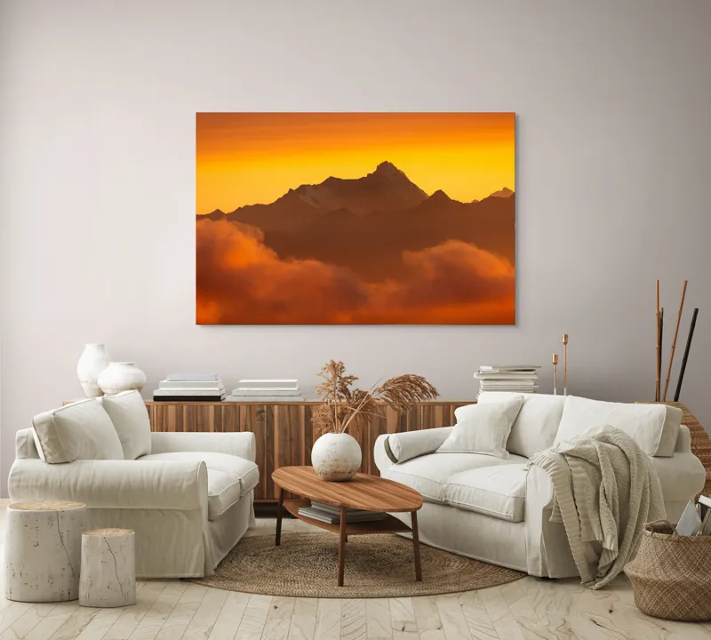 Muntele în lumina amurgului profundă, 150 x 100 cm – poza 3
