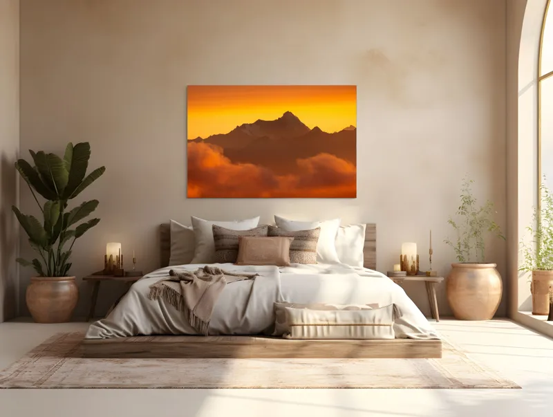Muntele în lumina amurgului profundă, 150 x 100 cm – poza 4