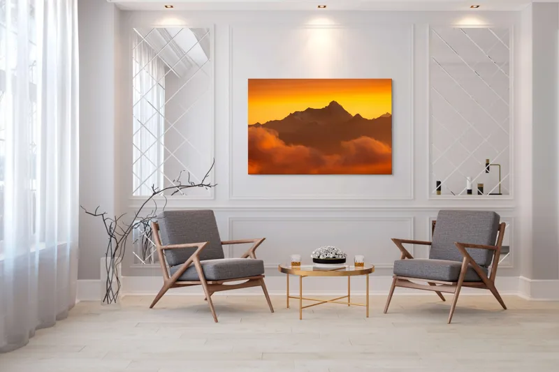 Muntele în lumina amurgului profundă, 150 x 100 cm – poza 7