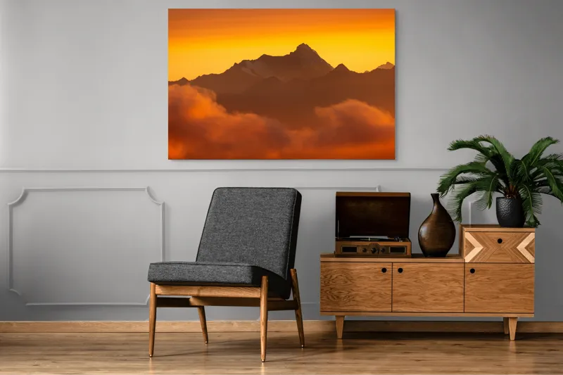 Muntele în lumina amurgului profundă, 150 x 100 cm – poza 8