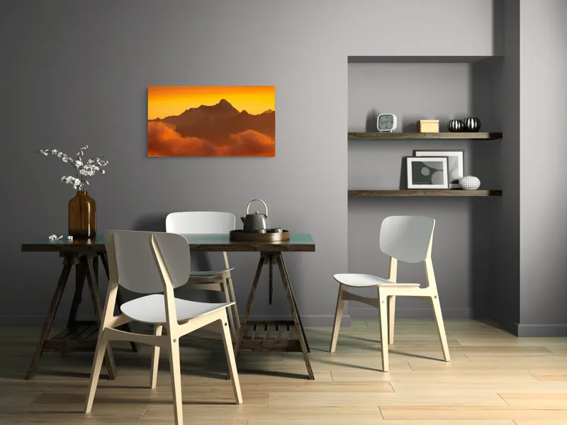 Muntele în lumina amurgului profundă, 90 x 50 cm – poza 3