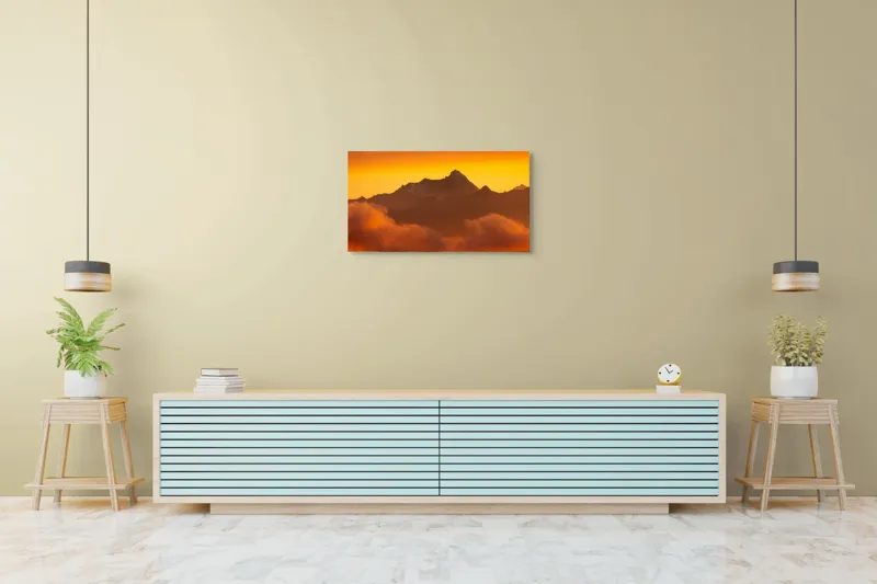 Muntele în lumina amurgului profundă, 90 x 50 cm – poza 5