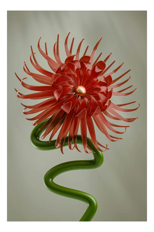 Art decor vegetal spiralat modern, 70 x 100 cm