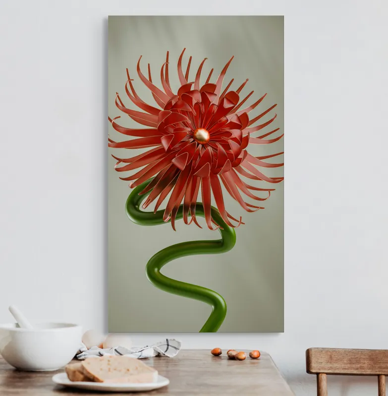 Art decor vegetal spiralat modern, 50 x 90 cm – poza 3