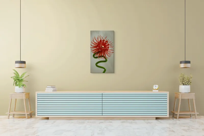 Art decor vegetal spiralat modern, 50 x 90 cm – poza 6