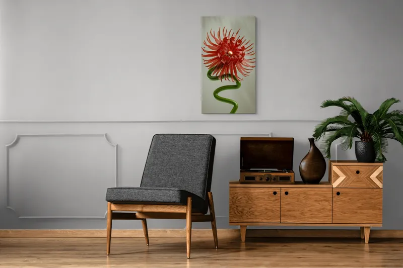 Art decor vegetal spiralat modern, 50 x 90 cm – poza 8