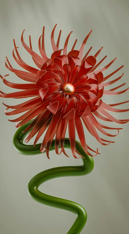 Art decor vegetal spiralat modern, 50 x 90 cm – poza 2