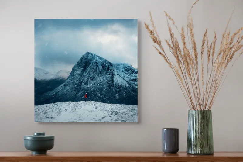 Munte în zăpadă veșnică liniște profundă, 50 x 50 cm – poza 4