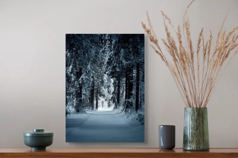 Pădure de iarnă liniștită artă murală, 39 x 54 cm – poza 3
