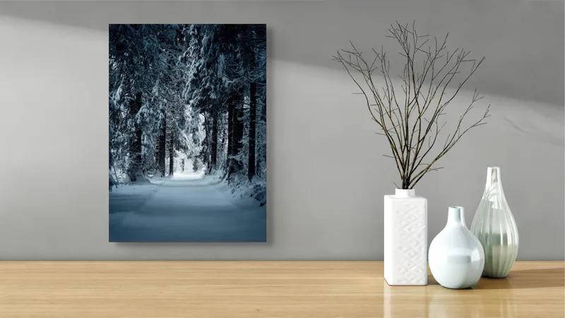 Pădure de iarnă liniștită artă murală, 39 x 54 cm – poza 4