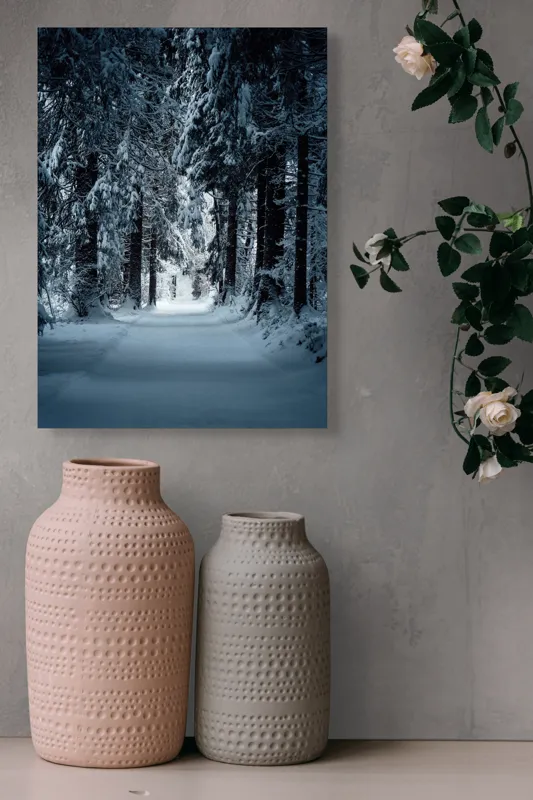Pădure de iarnă liniștită artă murală, 39 x 54 cm – poza 6