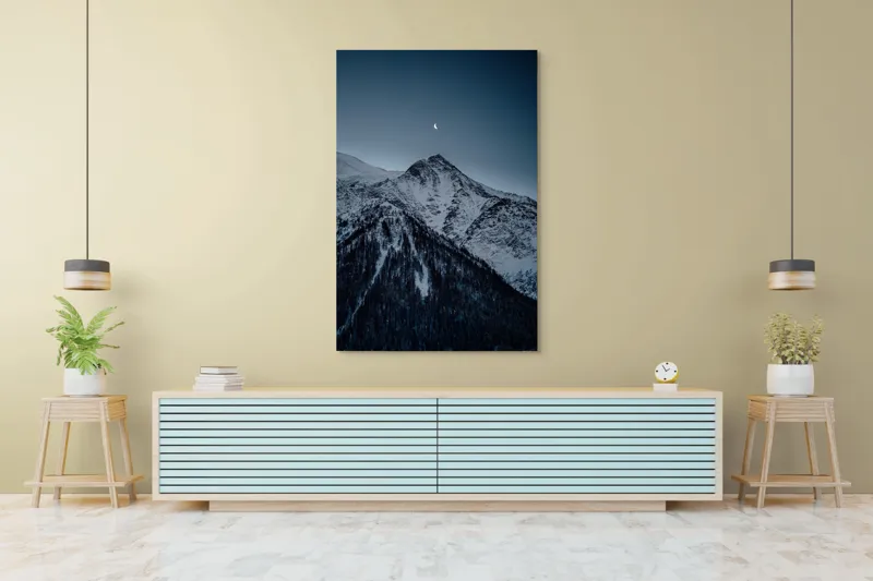 Noaptea de iarnă în munți zăpadă, 100 x 150 cm – poza 4