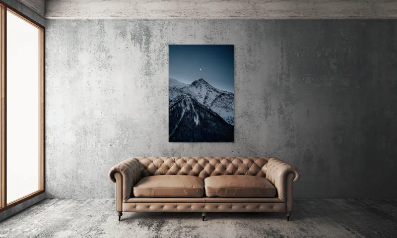 Noaptea de iarnă în munți zăpadă, 100 x 150 cm – poza 6