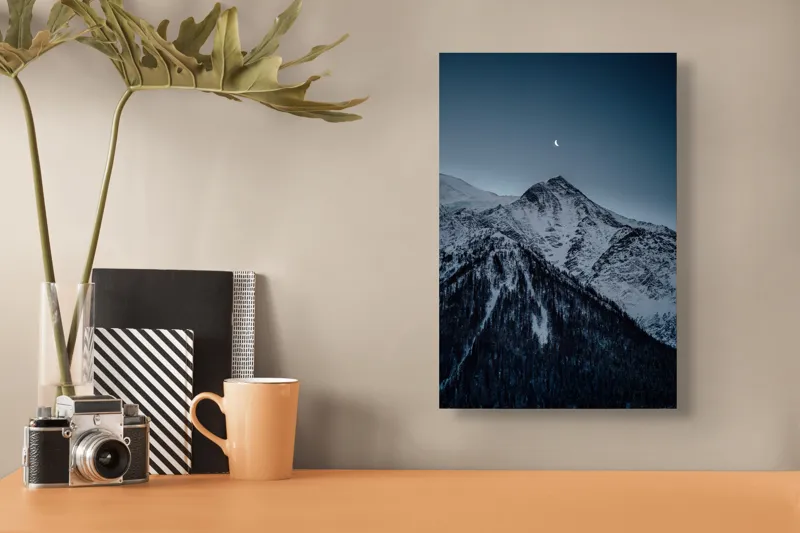 Noaptea de iarnă în munți zăpadă, 26 x 39 cm – poza 3