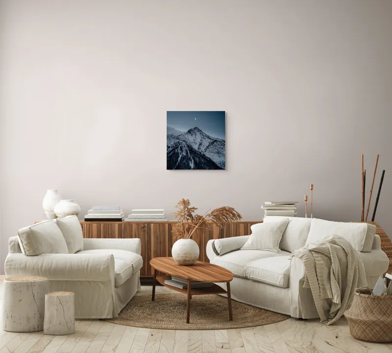 Noaptea de iarnă în munți zăpadă, 50 x 50 cm – poza 7