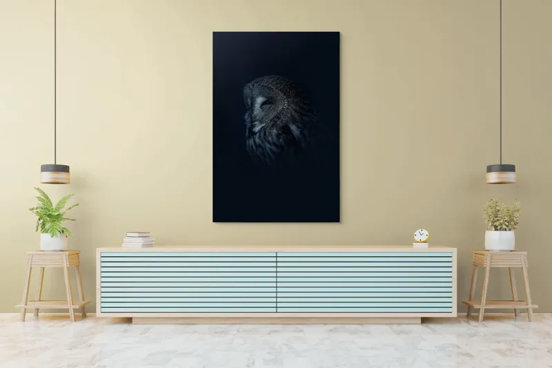 Bufnița în taina întunericului artă, 100 x 150 cm – poza 4
