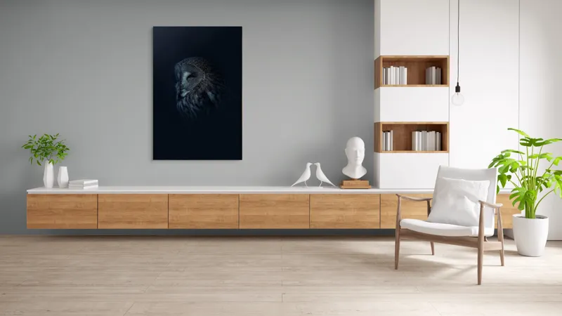 Bufnița în taina întunericului artă, 100 x 150 cm – poza 8