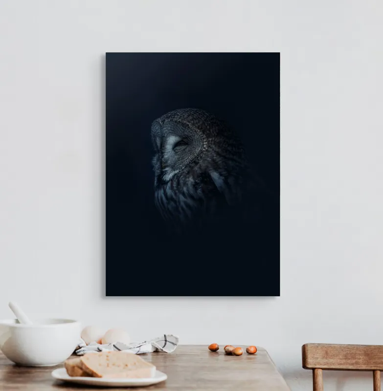 Bufnița în taina întunericului artă, 50 x 70 cm – poza 3