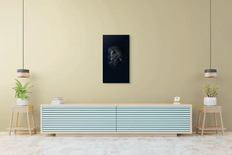 Bufnița în taina întunericului artă, 50 x 90 cm – poza 6