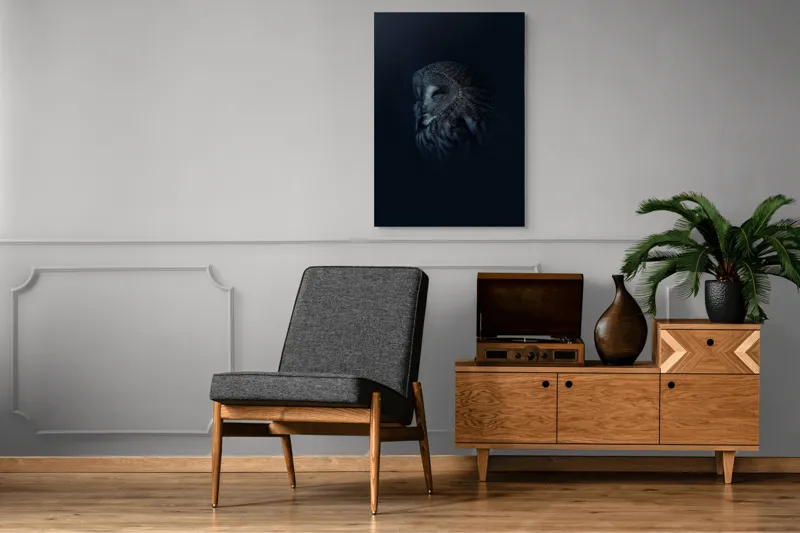 Bufnița în taina întunericului artă, 70 x 100 cm – poza 7