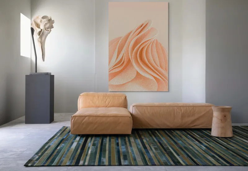 Curbe pastelate delicat și fluide, 100 x 150 cm – poza 7
