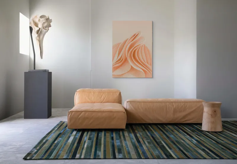 Curbe pastelate delicat și fluide, 70 x 100 cm – poza 7